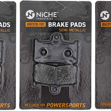 NICHE Brake Pad Set For Victory Cross Country Hammer Roads Kingpin 2204196 2203679 Complete Semi-Metallic