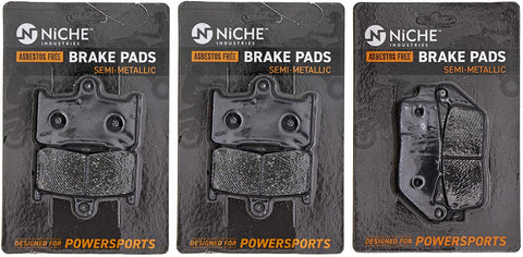 NICHE Brake Pad Set For Victory Cross Country Hammer Roads Kingpin 2204196 2203679 Complete Semi-Metallic