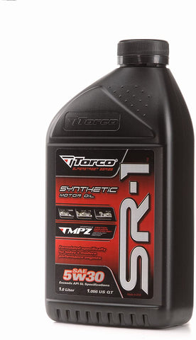 Torco A160530C SR-1 5w30 Synthetic Motor Oil Bottle - 1 Liter Bottle, (Case of 12)