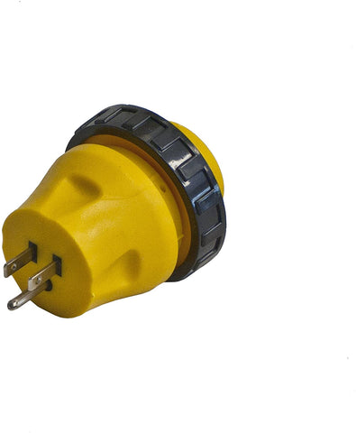 ALEKO L15-30 RV Electrical Locking Adapter 15A Male To 30A Female Locking Plug Connector