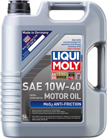 LiquiMoly 2043 LiquiMoly 10W-40 Engine Motor Oil MoS2 Anti-Friction 5 Liter