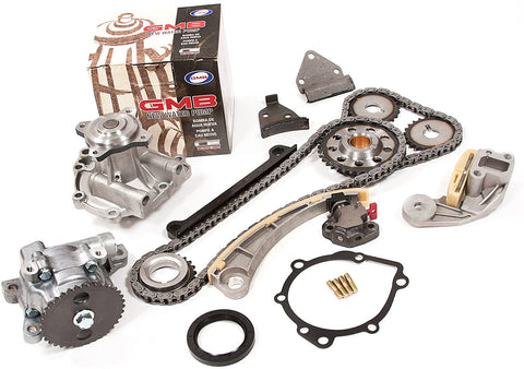 Evergreen TK8004WOP Compatible With Chevrolet Suzuki J18A J20A Timing Chain Kit, Oil Pump, and GMB Water Pump (with Gears)