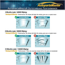AutopartsMaster Windshield wiper blades, Winter Summer Front Window 26" + 18" Inch Bracketless U J hook Beam Wiper Blades Model. 19M28-4 (set of 2)