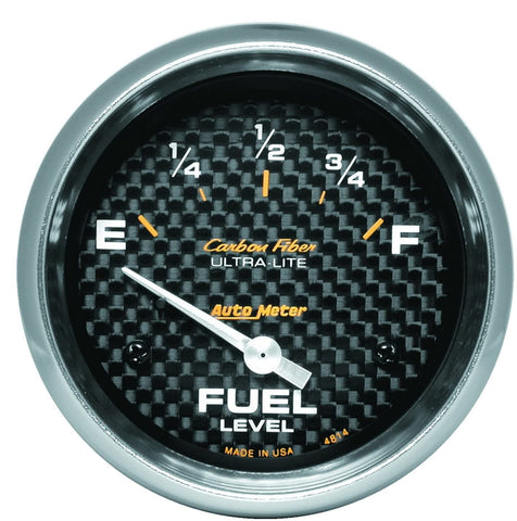 AUTO METER 4814 Carbon Fiber Electric Fuel Level Gauge