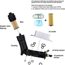 Engine Oil Cooler and Oil Filter Housing Adapter Assembly,Compatible With 2011-2013 Chrysler 200/300,Dodge Journey Charger Caravan And More,Replaces 5184294AE