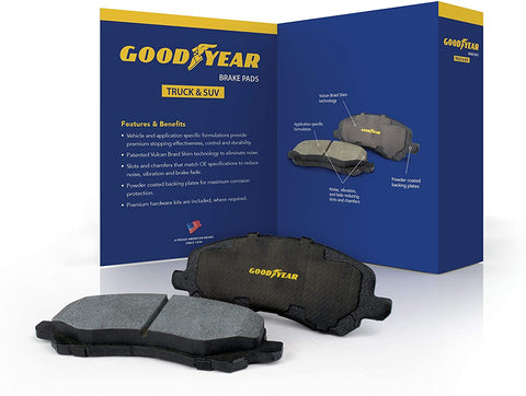 Goodyear Brakes GYD606 Truck & SUV Carbon Ceramic Rear Disc Brake Pads Set Vehicle Replacement Part for Lexus GX460, GX470, LX450, and More