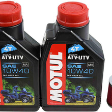 Motul Kawasaki KFL220 Bayou Mineral Engine Oil Change Kit 10W-40 2 Liters w/Performance Oil Filter