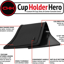 CupHolderHero for Honda CR-V 2017-2019 Custom Liner Accessories – Premium Cup Holder, Console, and Door Pocket Inserts 19-pc Set (Solid Black)