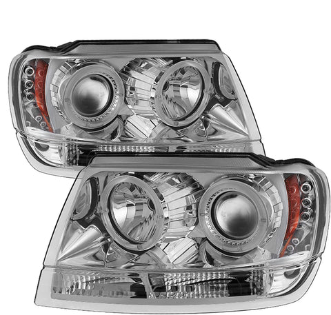 Spyder Auto 5011152 LED Halo Projector Headlights Chrome/Clear