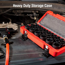 Sunex 2645, 1/2 Inch Drive Impact Socket Set, 26-Piece, Metric, 10mm-36mm, Cr-Mo Alloy Steel, Radius Corner Design, Heavy Duty Storage Case