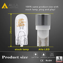 Alla Lighting Newest 194 LED Bulbs Extremely Super Bright T10 168 W5W 2825 175 158 CANBUS Replacement 12V 1616 SMD Car License Plate Light Interior Map Dome Door Lights, 6000K Xenon White