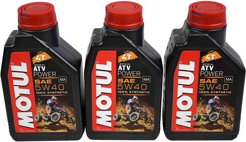 Motul 105897 Full Synthetic Motor Oil ATV Power 4T 5W40 1L/1.05 Quarts Can (3)