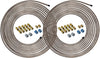 4LIFETIMELINES Copper-Nickel Brake Line Tubing Coils and Fittings, 2 Kits, 1/4 x 25
