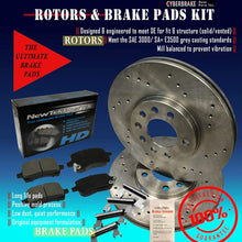 DK1604-4D Rear Drilled Rotors and Ultimate HD Ceramic Brake Pads and Hardware Kit