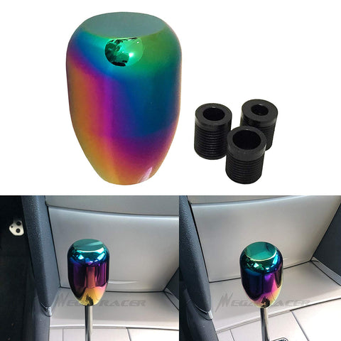 Mega Racer Round NEO Chrome Rainbow Manual Transmission Speed 4 5 6 Gear Stick Shift Knob Nismo Style Car Shifter Console Lever USA