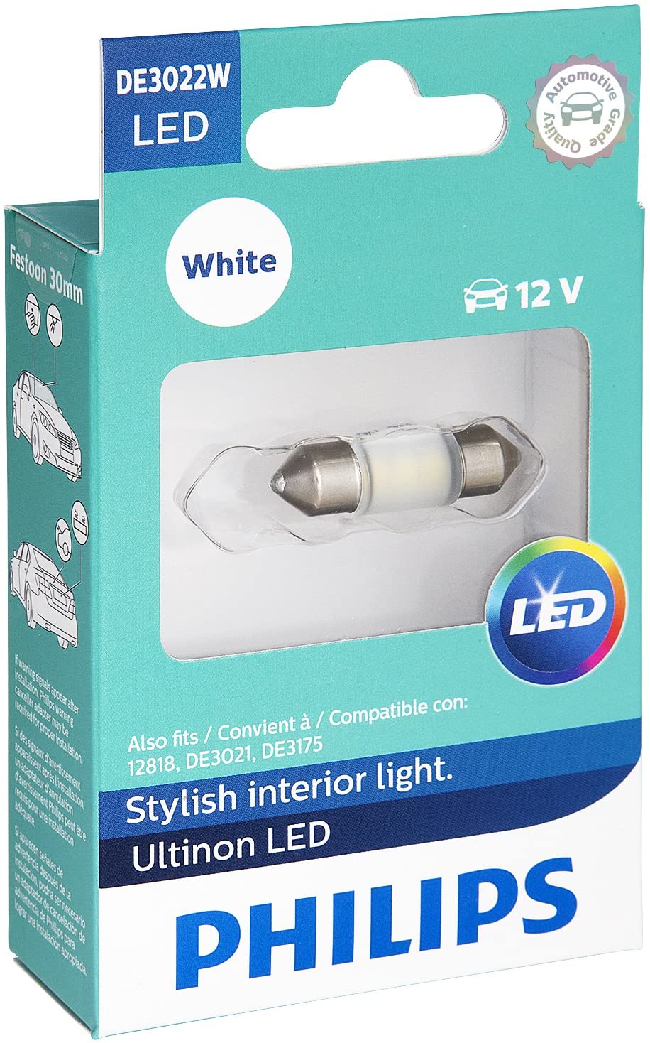Philips DE3022 Ultinon LED Bulb (White), 1 Pack