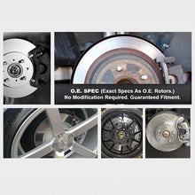 Rear PowerSport Replacement Brake Rotors and Ceramic Brake Pads BLBR.44176.02