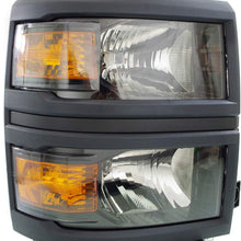 Headlight Assembly Compatible with 2015 Chevrolet Silverado Halogen LS Model CAPA Passenger Side