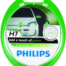 Philips ColorVision H7 Halogen Headlight (Green), 2 Pack