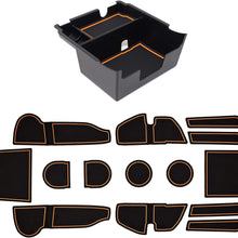 CupHolderHero for 2018-2020 Subaru Crosstrek and 2017-2020 Subaru Impreza Custom Fit Center Console Organizer Tray and Premium Cup Holder Liners Kit 22-pc Bundle (Orange Trim)