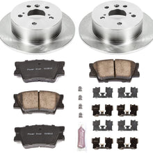Power Stop KOE3068 Rear Brake Kit- Stock Replacement Brake Rotors and Ceramic Brake Pads