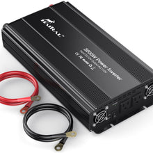 HAITRAL Power Inverter 3000W Modified Sine Wave Inverter 3000 Watt 12 Volt DC to 110 Volt AC Converter with Three Intelligent Temperature Control Fans
