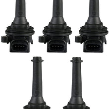 ENA Pack of 5 Ignition Coils Compatible with Volvo S60 C70 S70 V70 XC70 S80 XC90 fits 2.3L 2.4L 2.5L L5 C1258 UF-341