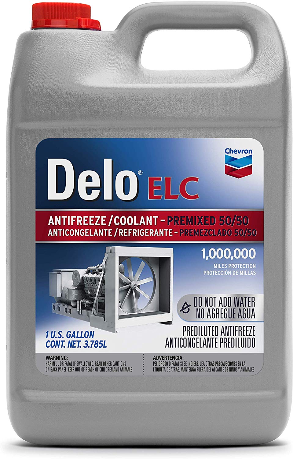 Delo 227811486 Extended Life Prediluted 50/50 Antifreeze/Coolant-1 Gallon, (Pack of 6), 1. gallons, 6 Pack