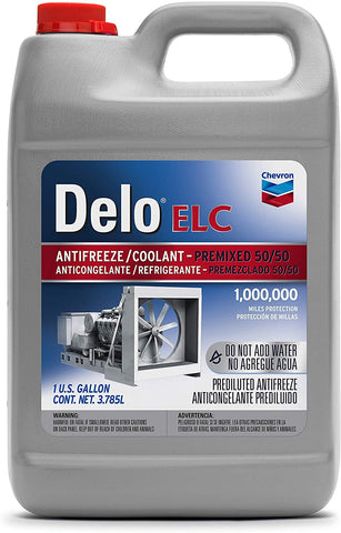 Delo 227811486 Extended Life Prediluted 50/50 Antifreeze/Coolant, 1 Gallon, 6 Pack