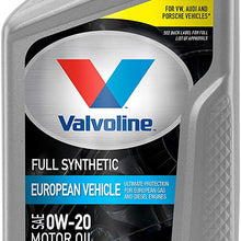 Valvoline 888048 European Vehicle SAE 0W-20 Full Synthetic Motor Oil 1QT, Case of 6, 6 Pack