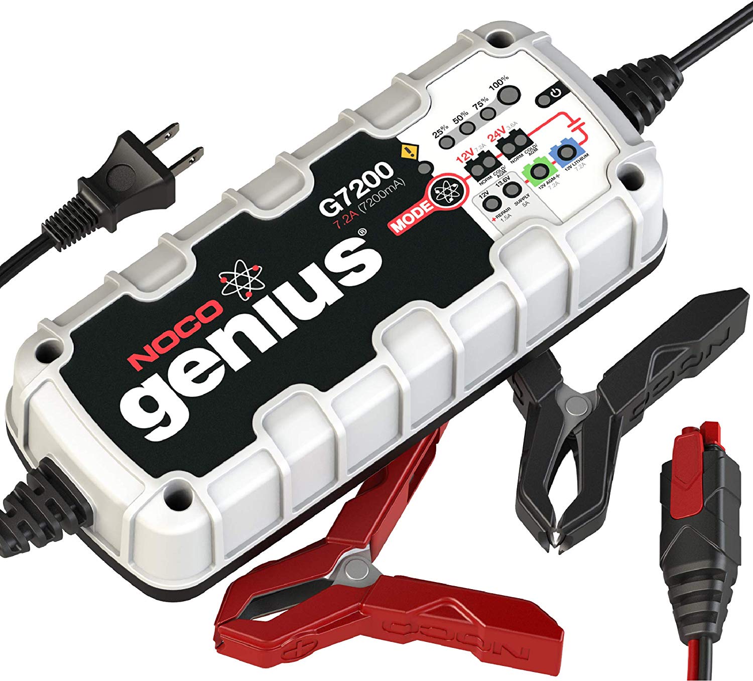 NOCO Genius G7200 12V/24V 7.2 Amp Battery Charger and Maintainer