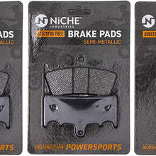 NICHE Brake Pad Set For Kawasaki Ninja ZX6R ZX9R ZZR600 43082-1213 43082-1224 Complete Semi-Metallic
