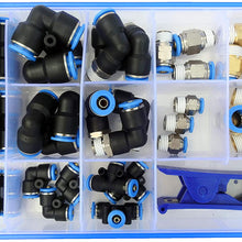 Road King Truck Parts Composite Push to Connect Air Brake Line Fitting Connector Kit
