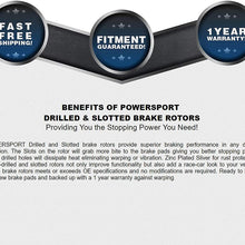 Rear Cross-Drilled Slotted Brake Rotors Kit and Ceramic Brake Pads BLCR.44152.02