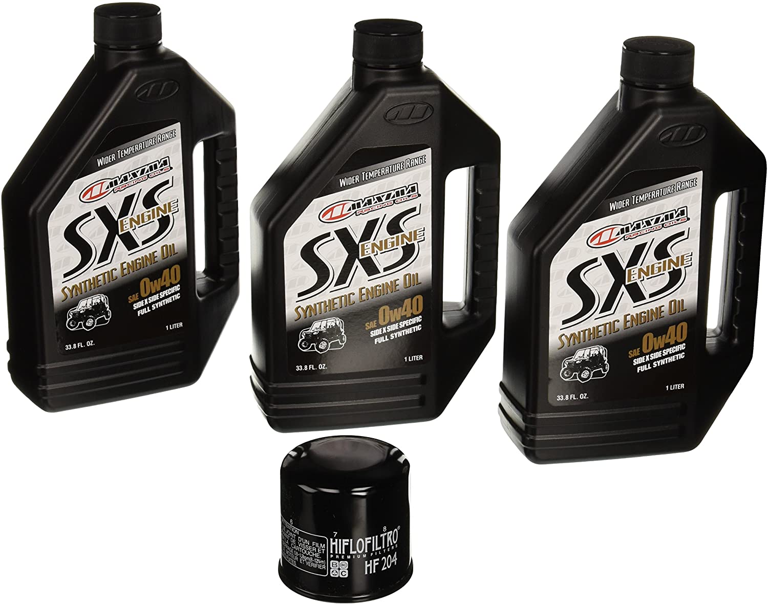 MaximaHiflofiltro SXSSEOCK008 Full Synthetic Side x Side Engine Oil Change Kit for Kawasaki Teryx 4x4/750, 3 L
