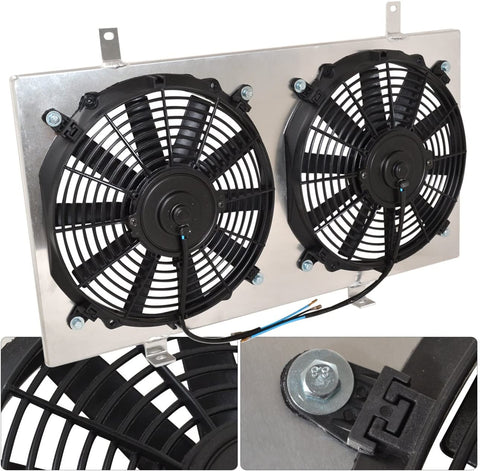 For Mazda RX8 Manual MT Transmission Aluminum Radiator Fan Shroud Kit