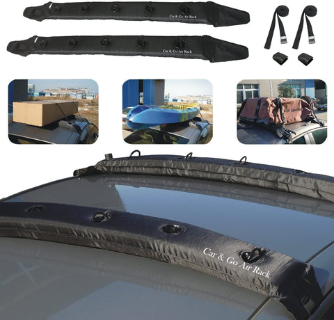 TIROL Auto Air Inflatable Roof Rack Cargo Carrier Top Roof Rack Pads for Kayak Luggage Carrier Paddleboard Holder with Patent