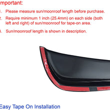 Mega Racer 35 in / 880 mm JDM Style Sun/Moon Roof Sunroof Moonroof Shade Guard Dark Smoke Tint Rain Vent Wind Deflector Auto Visor