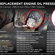 Engine Oil Pressure Sensor Switch - Replaces# 12677836, D1846A, 926040, PS308, 12585328 - Fits Chevy Silverado 1500, Trailblazer, Tahoe, Suburban, Express, GMC Sierra 2500 HD, Grand Prix (Renewed)