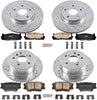 Power Stop K2822 Front & Rear Brake Kit with Drilled/Slotted Brake Rotors and Z23 Evolution Ceramic Brake Pads