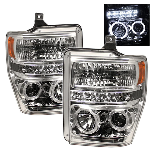 Spyder Auto 5010582 LED Halo Projector Headlights Chrome/Clear