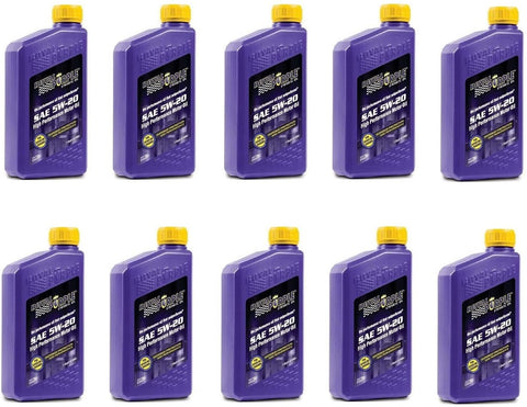 Royal Purple SAE Multi-Grade Synthetic Motor Oil 5W-20 Case of 10 Quarts