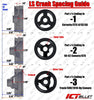 ICT Billet LSA Supercharger High Mount A/C Sanden 508 709 Compressor Bracket Kit CTS-V ZL1 6-Rib Heavy Duty Billet Aluminum Universal Air Conditioner Truck Spacing LS3 LM7 LS 551135-3-508