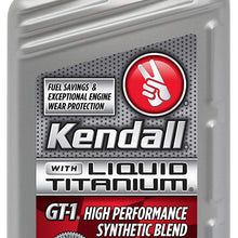 Kendall (1057254-12PK) GT-1 High Performance Synthetic Blend SAE 5W-30 Motor Oil with Liquid Titanium - 1 Quart, (Case of 12)
