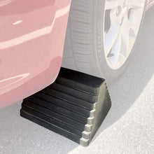 MAXXHAUL 80681-10'X8'X6' Solid Rubber Heavy Duty Wheel Chock with Eyebolt, 2 Pack