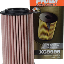 FRAM Ultra Synthetic Automotive Replacement Oil Filter, Designed for Synthetic Oil Changes Lasting up to 20k Miles, XG9999 (Pack of 1)