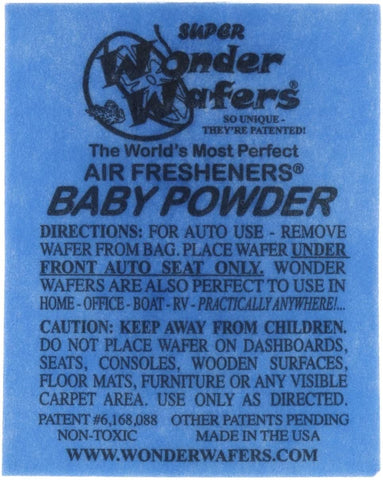 Wonder Wafers 50 Count Individually Wrapped Automobile Professional Use Air Fresheners Car and Truck Detail Baby Powder