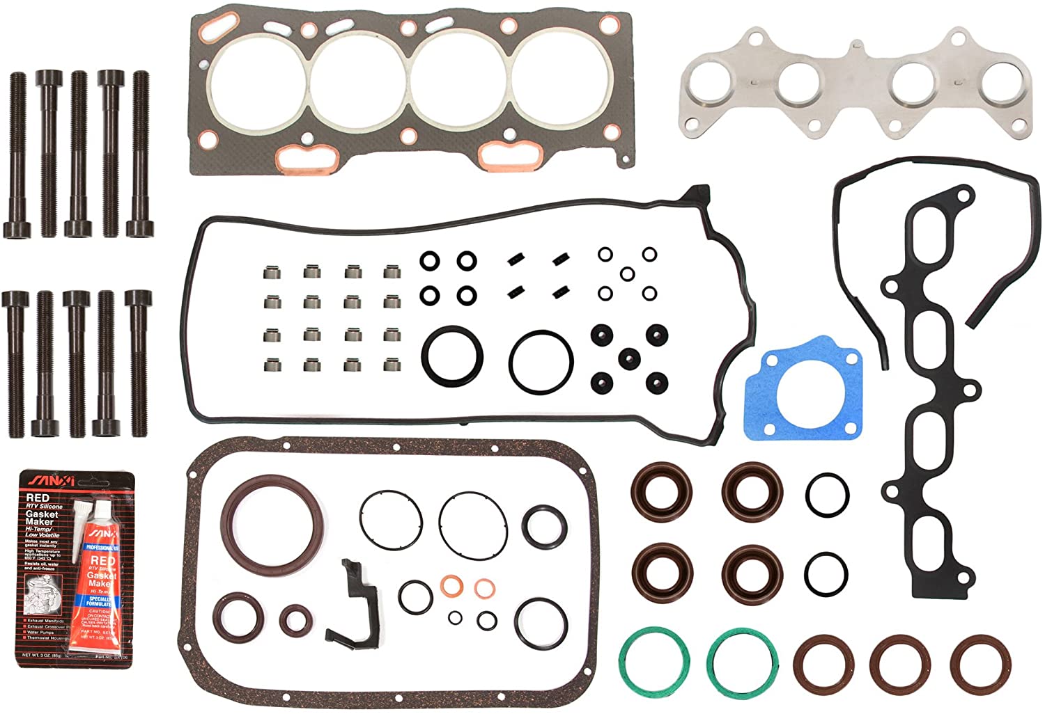 Evergreen FSHB2017 Full Gasket Set Head Bolt