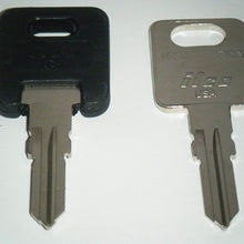 HF336 RV Keys Ilco RV Motorhome Trailer Keys 1 Black Top & 1 Metal Cut to HF336 Working Keys Travel Trailer Motor Home Toy Hauler Keys Replacement Keys FIC