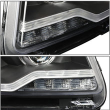 DNA Motoring HL-COMPASSLL-BK Black Housing Amber Signal Projector Headlights With LED DRL For 11-13 Compass